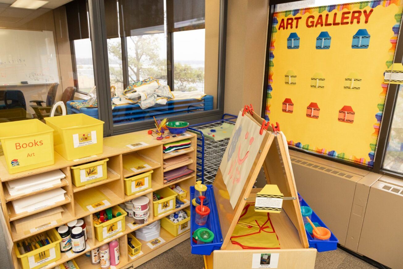 photo of classroom art center photo of classroom art center